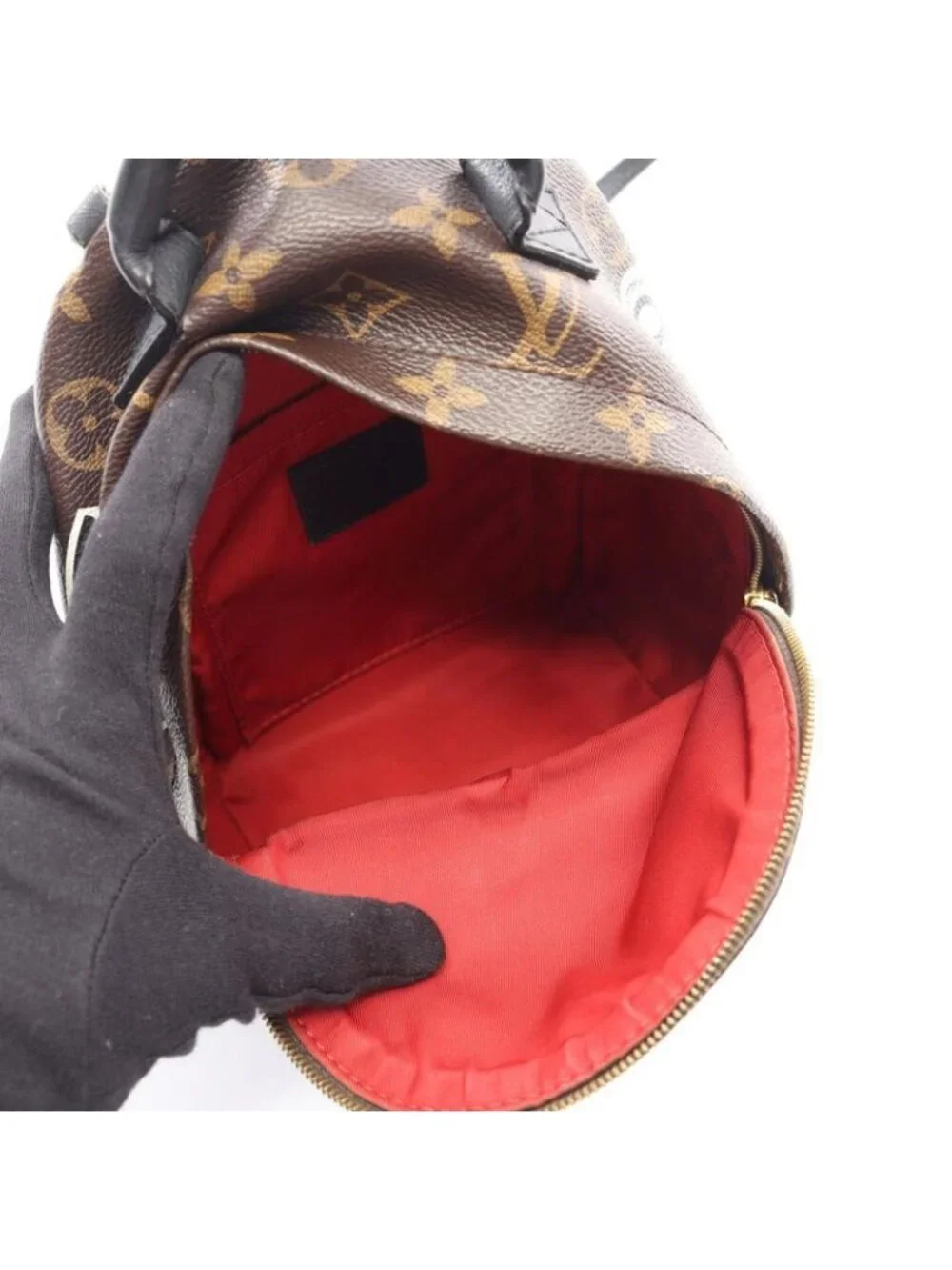 Louis Vuitton Backpack Palm Spring Mini Monogram World Tour Canvas Leather - Picture 3 of 10
